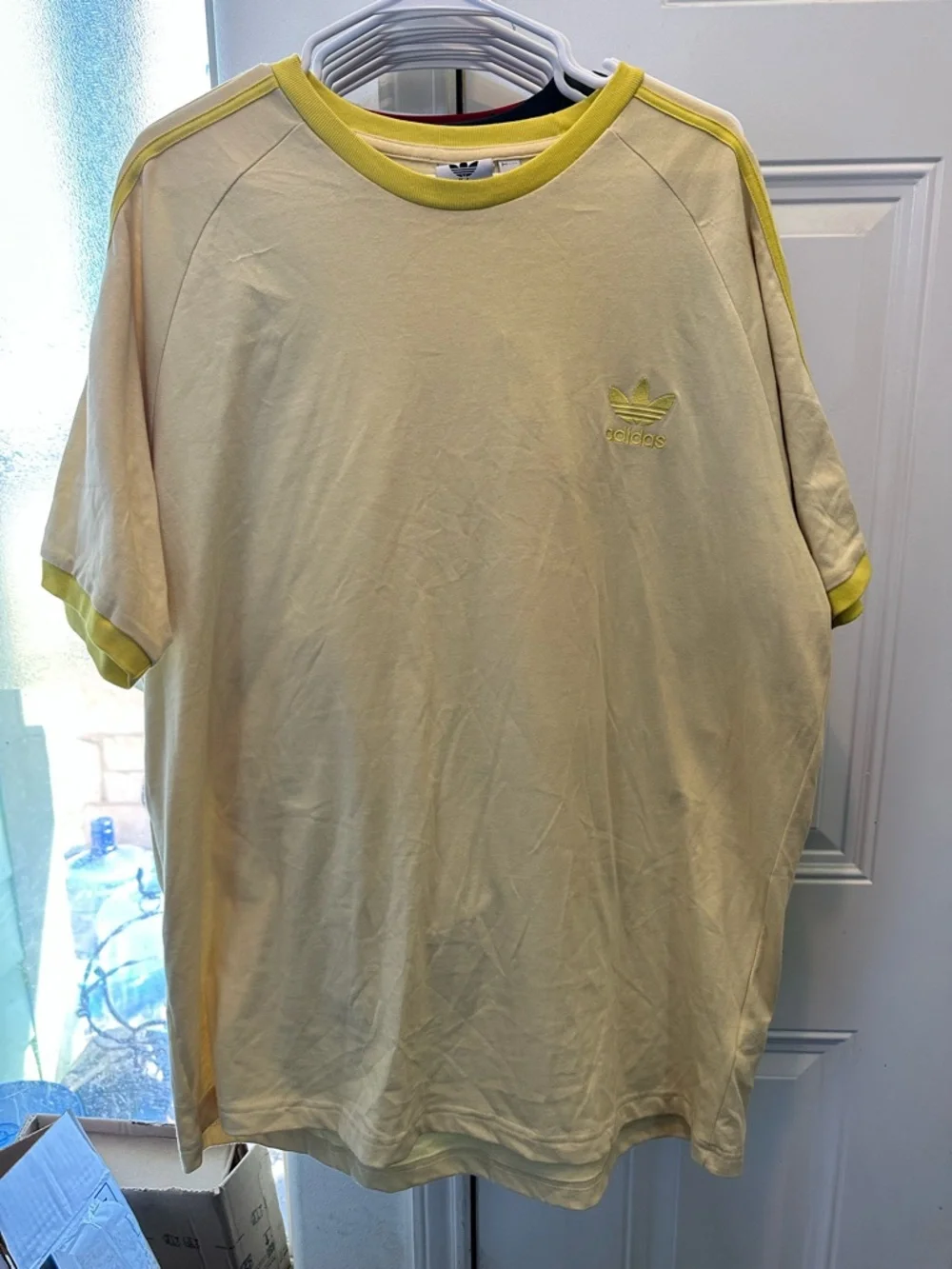adidas Originals Men's Adicolor Classics 3-Stripes Tee Powder Yellow